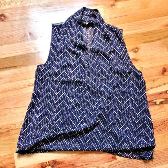 🤸‍♀️3 for 12🤸‍♂️ 41 Hawthorn Small Sleeveless Blouse Confetti High Collar - Picture 1 of 5
